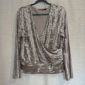 Tahari Velvety Long Sleeve Top